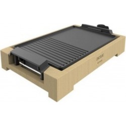 Plancha électrique cecotec tasty&grill 2000 bamboo black bois 2000W thermostat réglable
