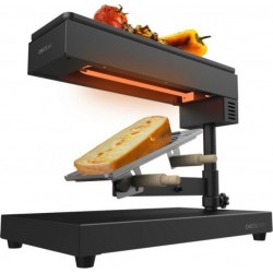 Raclette cecotec cheese&grill 6000 black noir, 600 w, fonction grill, finitions en acier
