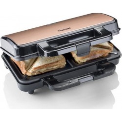 Bes8712184056583 Bestron asm90xlco - bestron xl appareil antiadhésif pour 2 croque-monsieur, 900 w, noir/cuivre