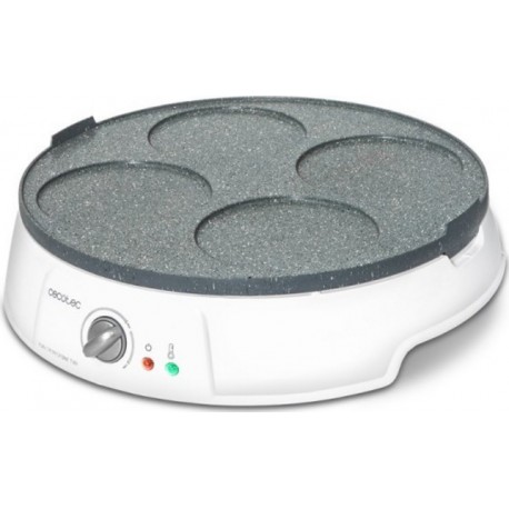 Crepière électrique cecotec crepstone twin blanc, 1200 w, plaque amovible