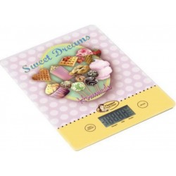 Bestron aks700sd balance de cuisine - design vintage sweet dreams - rose et jaune pastel