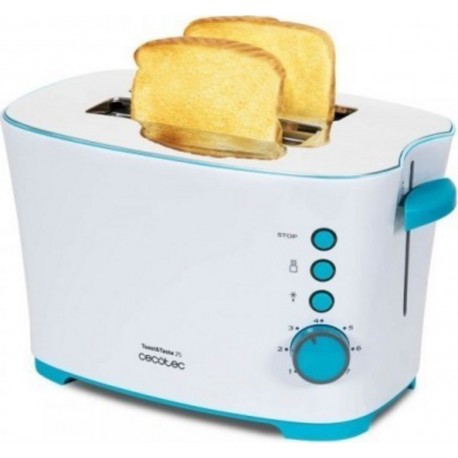 Cecotec Grille-pain cecotec poast&taste blanc, 650 w, double fente