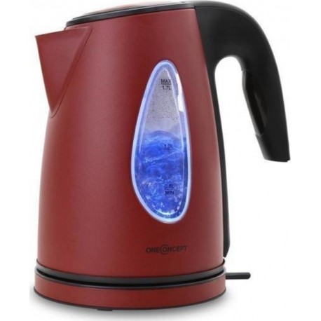 Oneconcept ss17 bouilloire 2200w1,7l effet lumineux rouge
