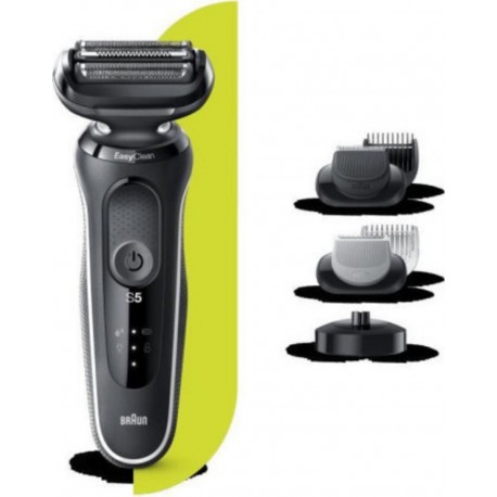 Braun series&nbsp;5 50-w4650cs tondeuse barbe - 3 sabots - station de charge - technologie wet&dry - autonomie 50min BRA4210201242086