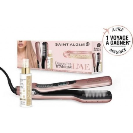 Saint algue coffret lisseur vapeur demeliss titanium love edition couleur gold rose + soin nourrissant 100ml kera-protein SAI370