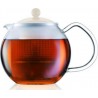 Bodum théiere a piston avec anse, couvercle et filtre assam 0,5 l blanc creme et transparent BOD0699965297800