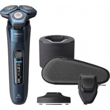 Philips s7786/59 - rasoir électrique wet & dry series 7000 - technologie skiniq - lames steelprecision - bleu SCC8710103942481