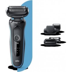 Braun séries 5 50-m1850s - rasoir électrique homme - 3 lames flexibles - systeme easy clean - batterie li-ion- etanche ZMAGCA641