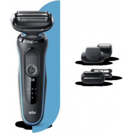 Braun séries 5 50-m1850s - rasoir électrique homme - 3 lames flexibles - systeme easy clean - batterie li-ion- etanche ZMAGCA641