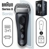 Braun 81761498 - braun series 8 8463cc rasoir électrique barbe - tete 3+1 - technologie sonic - tete flexible 40° BRA42102014072