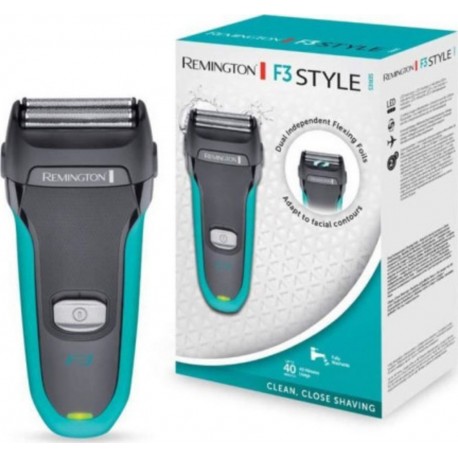 Remington f3000 rasoir electrique grilles - style series - etanche double - grilles flottantes - utilisation sans fil REM4008496
