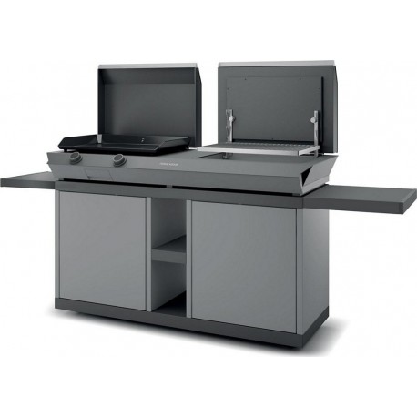 Forge Chariot Plancha ADOUR TABLE ROULANTE NOIR & GRIS COMBI