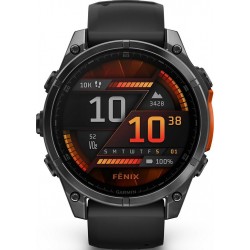 Garmin Montre sport Fenix 8 47mm silver avec bracelet gris