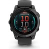 Garmin Montre sport Fenix E 47mm Gris Acier bracelet noir