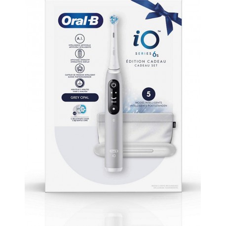 ORAL-B Brosse à dents électrique iO6s Series Gris Opal EDITION CADEAUX