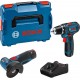 Bosch Kit Combo avec 2 outils 12V : GSR 12V-15+ GWS 12V-76 +2x2.0Ah + GAL 12V-40 (L)
