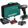 Metabo Kit de perceuse-visseuse sans fil BS 18 avec coffret d'embouts SP (32 pièces) et mallette souple, 18V 2x2Ah Li-Power + SC