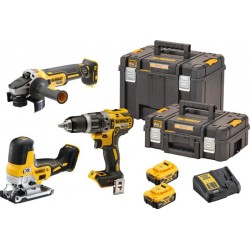 Dewalt Kit perceuse-visseuse à percussion sans fil 18V / 5Ah DCD 796, DCG 405, DCS 335, DCB 184