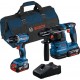 Bosch Kit Combo 2 pièces 18V : GSR 18V-45 + GBH 18V-22 + 2xbatterie 4.0Ah, chargeur rapide