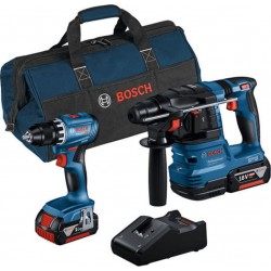 Bosch Kit Combo 2 pièces 18V : GSR 18V-45 + GBH 18V-22 + 2xbatterie 4.0Ah, chargeur rapide