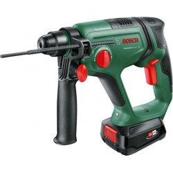 Bosch Marteau perforateur sans fil UniversalHammer 18V, 1 batterie PBA 18 V 2.5 Ah, chargeur et coffret