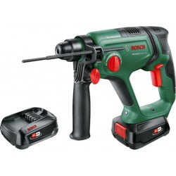 Bosch Marteau perforateur sans fil UniversalHammer 18V, 2 batteries PBA 18V 2.5 Ah, chargeur et coffret