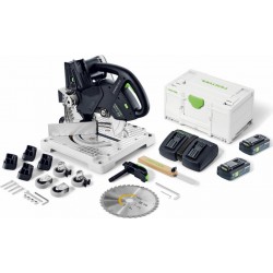Festool Scie à onglets sans fil SYMC 70 4,0 EBI-Plus SYMMETRIC