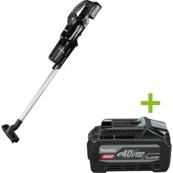 Makita CL003GD2NL1 XGT 40V Max Stick hoover noir, batterie 2.5 Ah (2 pcs), chargeur rapide, en boîte