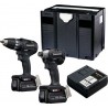 Panasonic EYC231LJ2G Combo Set Perceuse sans fil EY74A3 et Clé à chocs EY76A1 18 Volts 5.0 Ah Li-ion dans Systainer
