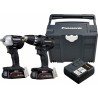 Panasonic EYC232PN2G Combo Set Perceuse sans fil EY74A3 et clé à chocs EY75A8 18 Volts 3.0 Ah Li-ion dans Systainer