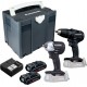 Panasonic EYC242PN2G Kit combiné perceuse à percussion Accu EY79A2 et clé à percussion EY75A8 sans balais au carbone 18 Volt 3.0