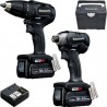 Panasonic EYC241LJ2G Ensemble combiné perceuse sans fil EY79A3 et clé à chocs EY76A1 18 Volts 5.0 Ah Li-ion dans Systainer