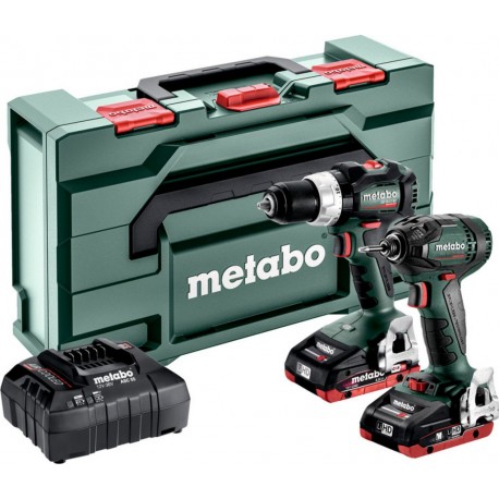 Metabo 685124000 Combo Set 2.1.12 18V 4,0Ah LiHD - Marteau perforateur sans fil SB18LT BL + Visseuse à percussion SSD18 LTX 200