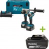 Makita DLX2432TJ Comboset - DDF486 Perceuse sans fil + DTD153 Clé à chocs 18V 5.0 AH Li-ion en Mbox