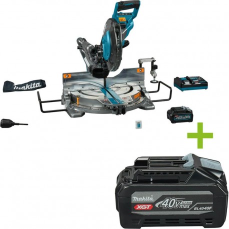Makita LS004GM102 Tronçonneuse Accu 260mm avec émetteur AWS 40V Max 4.0Ah Li-Ion