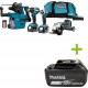 Makita DLX4103W Comboset 18V 5.0Ah Li-ion 3x Batteries