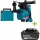 Makita DHR182ZWJU Marteau combiné 18 V, batteries et chargeur non compris, avec aspiration des poussières et émetteur AWS