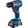 Bosch Bleu 06019K3202 GSR 18V-45 Tournevis Accu 18V 2.0Ah Li-Ion dans L-Case