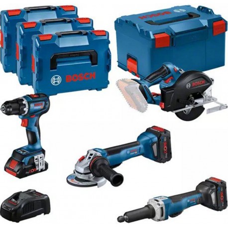 Bosch Bleu 0615990N3A 4 ToolKit 18V - 4 machines + 1xProCore 18V 4.0Ah + 2xProCore 18V 5.5Ah Comboset en L-Boxx