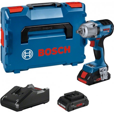 Bosch Bleu 06019K4002 GDS 18V-450 HC Clé à chocs professionnelle 1/2 18V ProCore 4.0Ah Li-Ion en L-Boxx