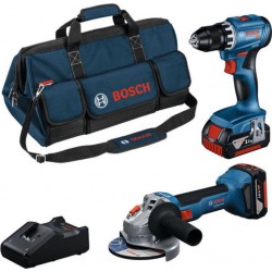 Bosch Bleu 0615A5007N Accutoolkit Combipack 18V GSR + GWS 2x GBA 18V 4.0 Ah et chargeur GAL 18V-40, GSR 18V-45, GWS 18V-8