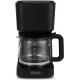 Kitchencook Cafetière filtre Cafetière Filtre 1,3 L Noire Mate Matt C