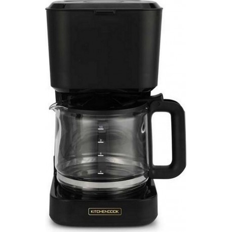 Kitchencook Cafetière filtre Cafetière Filtre 1,3 L Noire Mate Matt C