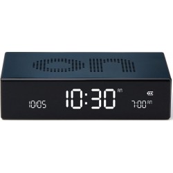 Lexon Réveil Flip Premium Rechargeable Aluminium Bleu