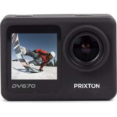 Prixton Caméra sport DV670 Résolution 4K, Double écran, WiFi