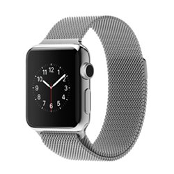 Apple Watch boîtier de 38mm en acier inoxydable avec Bracelet Milanais