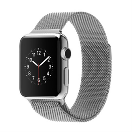 Apple Watch boîtier de 38mm en acier inoxydable avec Bracelet Milanais