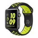 Apple Watch Nike+ Série 2 boîtier en aluminium gris sidéral de 42mm avec Bracelet Sport Nike Noir/Volt